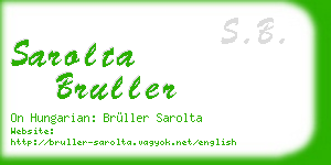 sarolta bruller business card