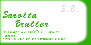 sarolta bruller business card